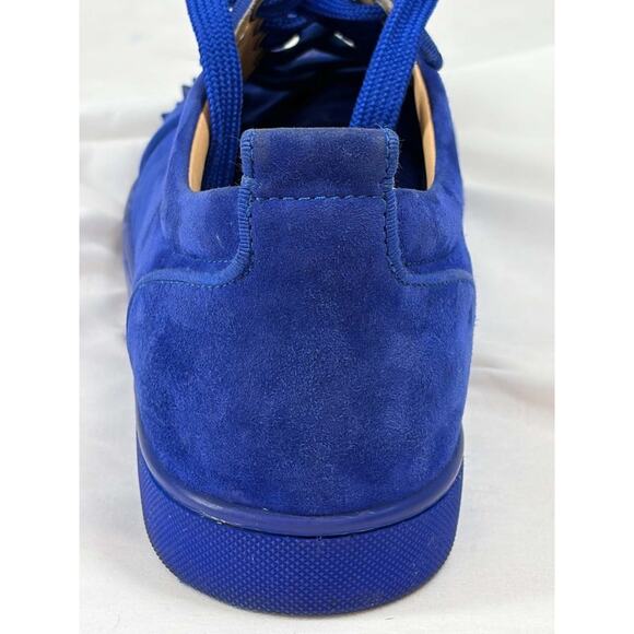 Christian Louboutin Louis Junior Spike Sneakers US-10 Suede Blue SPB-EB 370008 main image 9